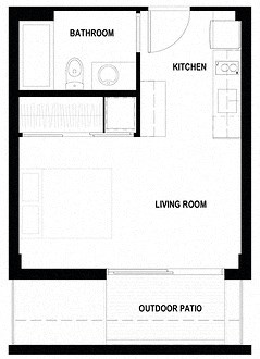 a small floor plan of a house